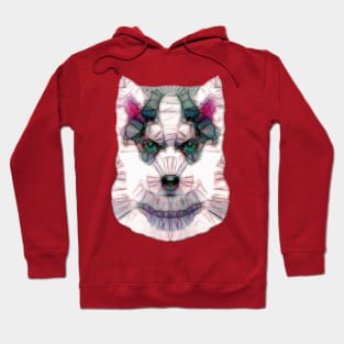 abstract husky puppie Hoodie